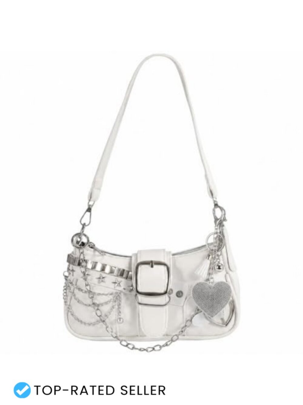 Y2K Grunge Star Crossbody Shoulder Bag with Zipper